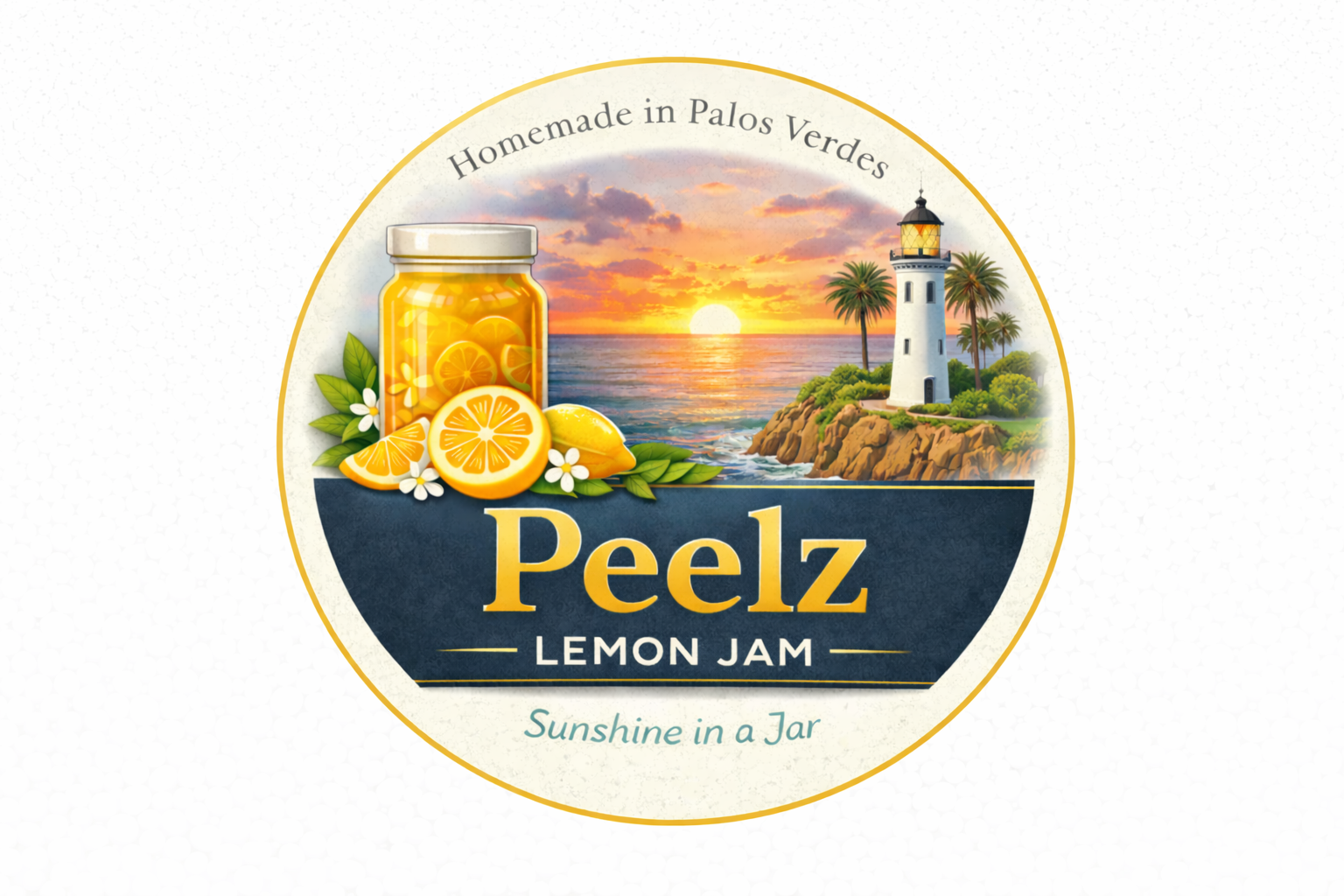 Peelz Lemon Jam label